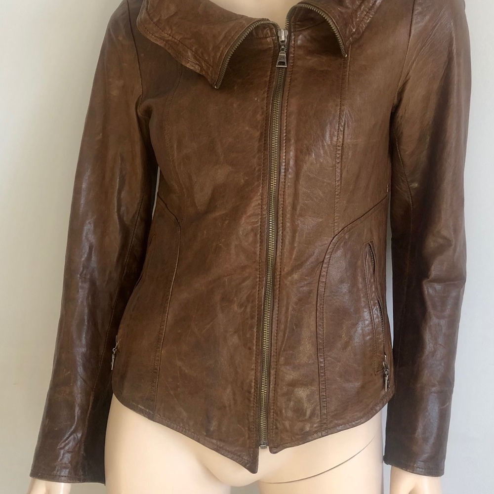Italian leather jacket-made in Canada